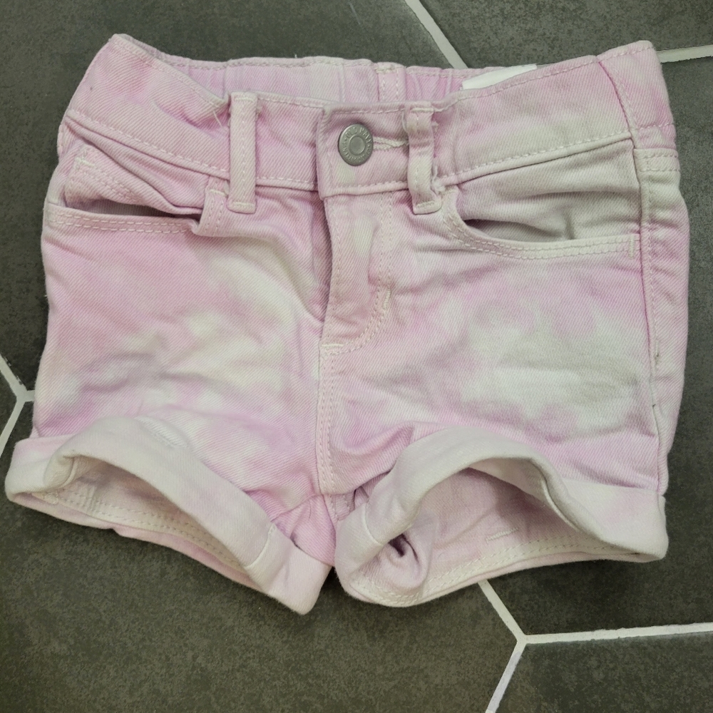 Tie Dye Pink Toddler Girl Shorts